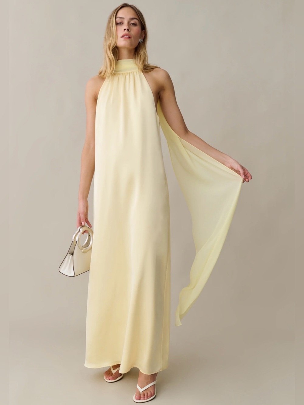 O.P.T Alessia Dress in Butter Yellow, Size Large - NWT, Few Moda